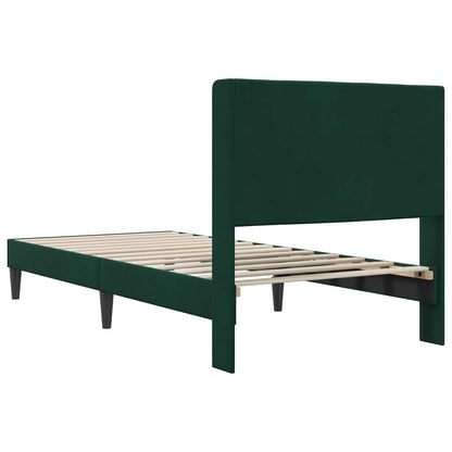 Struttura del letto Verde Scuro 80 x 200 cm Velluto | homemem39