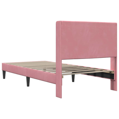 Struttura del letto con testiera Rosa 80 x 200 cm Velluto | homemem39