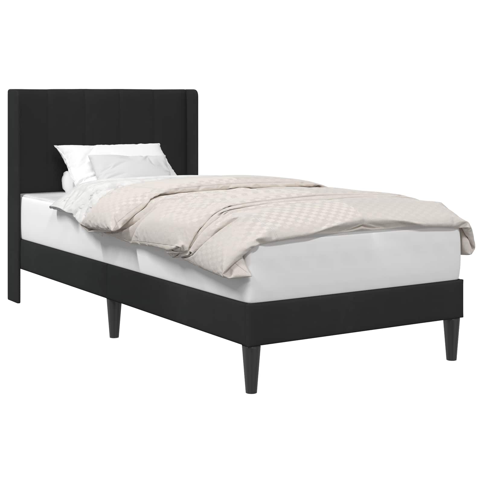 Struttura del letto con testiera Nero 80 x 200 cm Velluto | homemem39