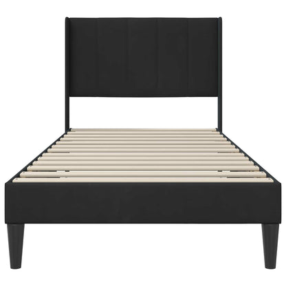 Struttura del letto con testiera Nero 80 x 200 cm Velluto | homemem39