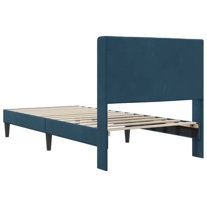 Struttura del letto con testiera Blu 80 x 200 cm Velluto | homemem39