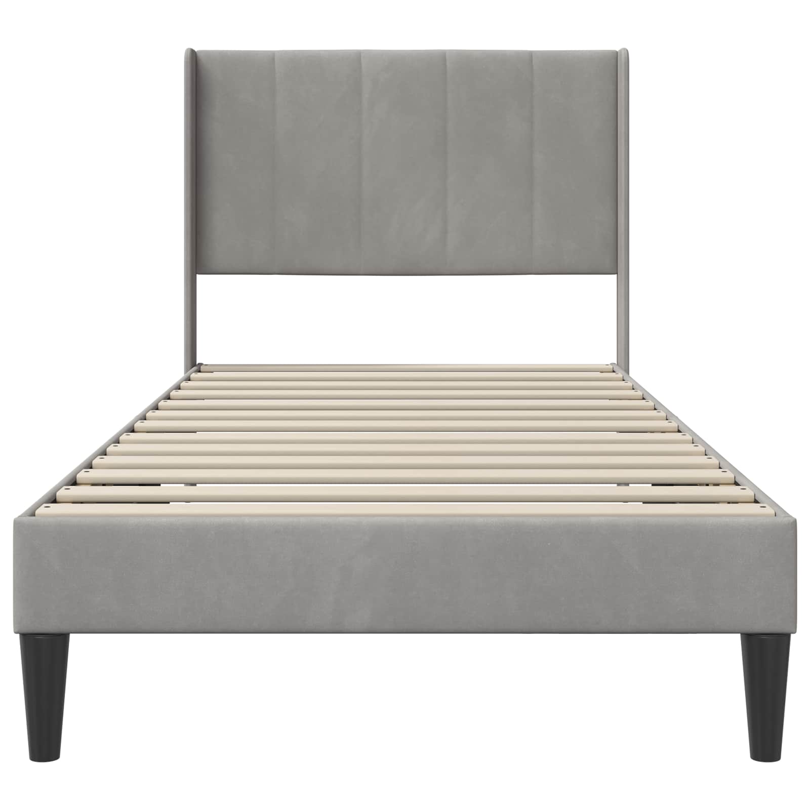 Struttura del letto Grigio Chiaro 90 x 190 cm Velluto | homemem39