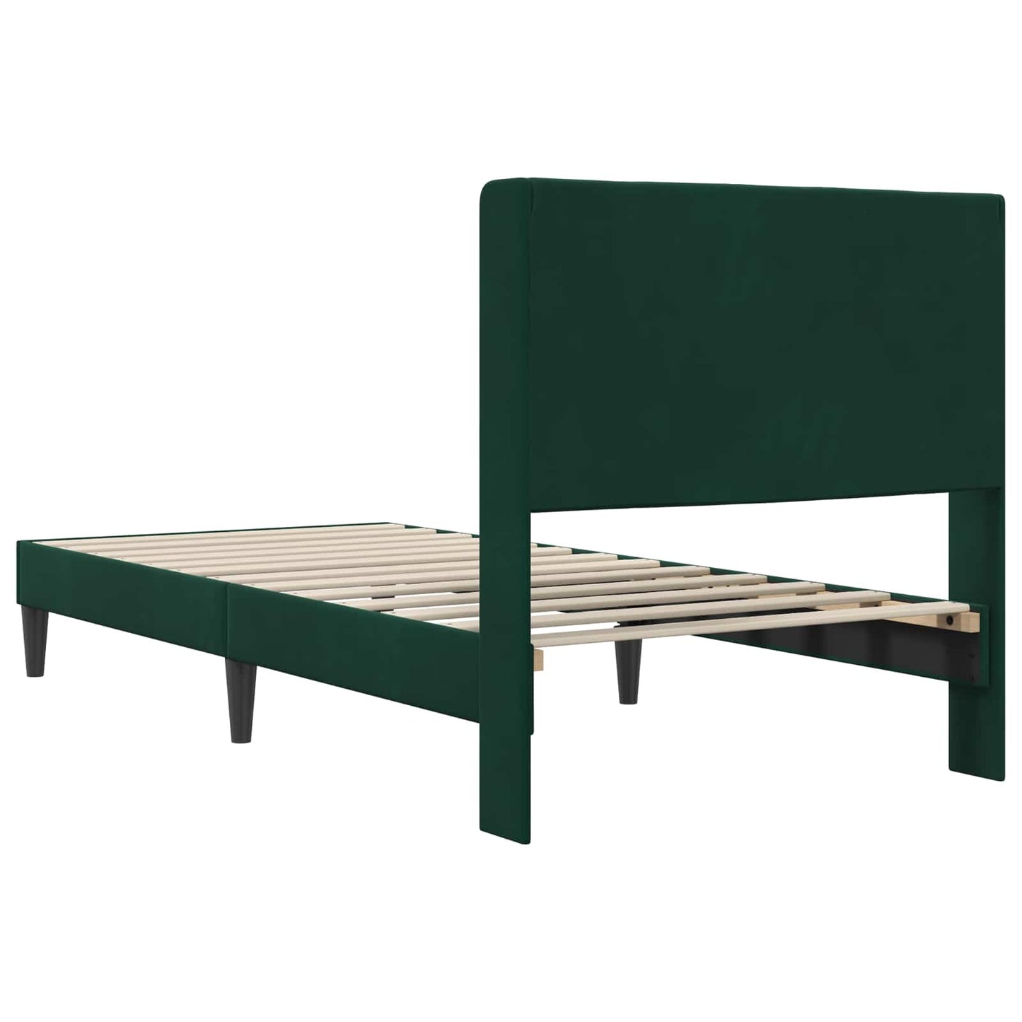 Struttura del letto Verde Scuro 90 x 190 cm Velluto | homemem39