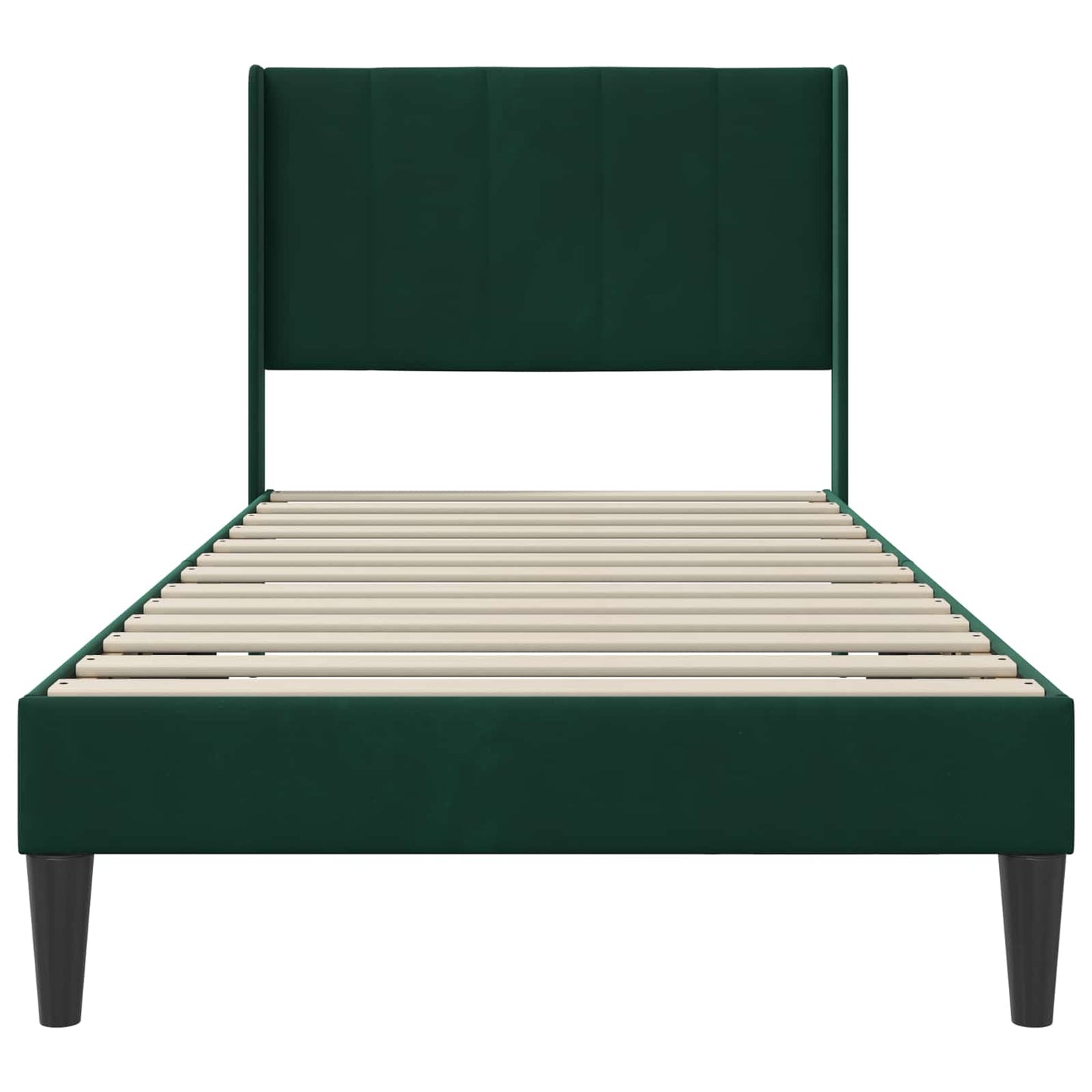 Struttura del letto Verde Scuro 90 x 190 cm Velluto | homemem39