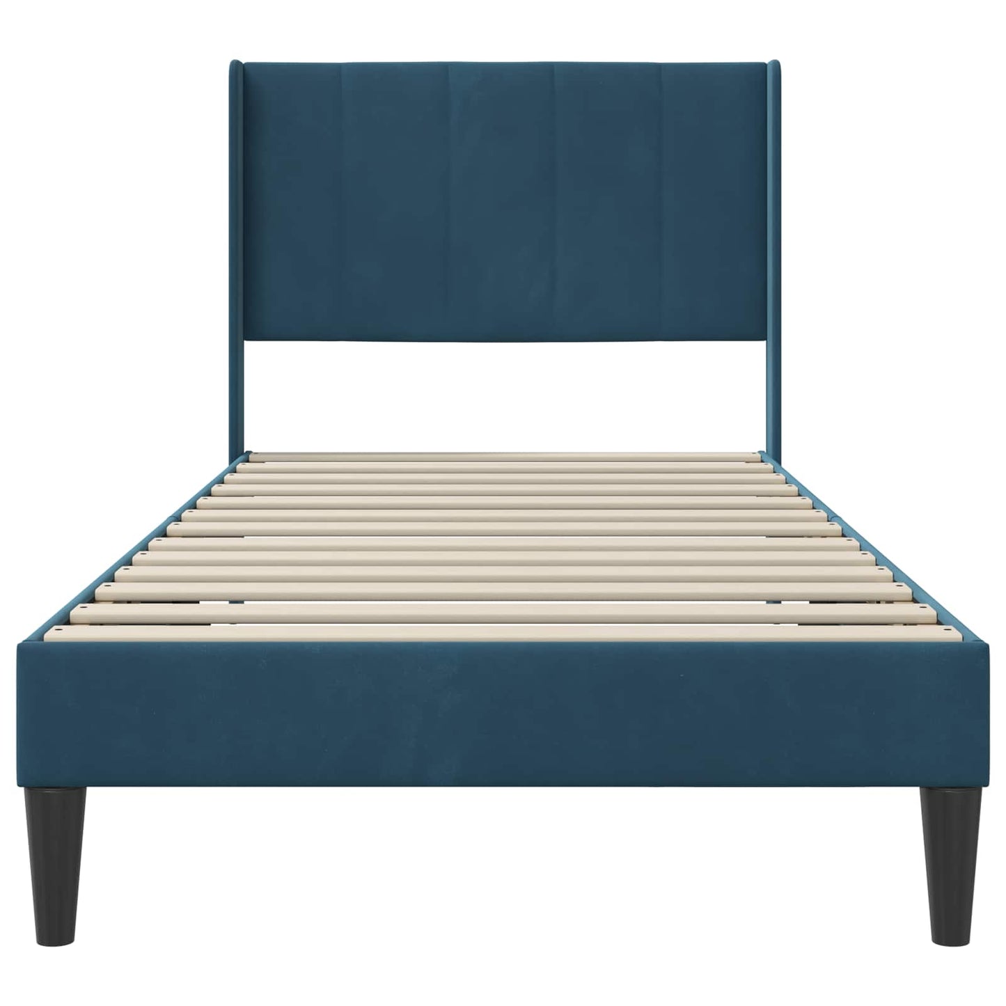 Struttura del letto con testiera Blu 90 x 190 cm Velluto | homemem39