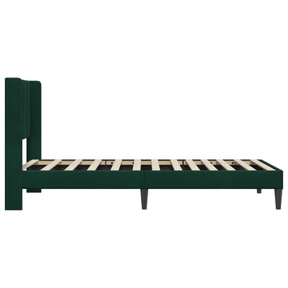 Struttura del letto Verde Scuro 90 x 200 cm Velluto | homemem39
