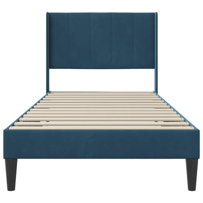 Struttura del letto con testiera Blu 90 x 200 cm Velluto | homemem39