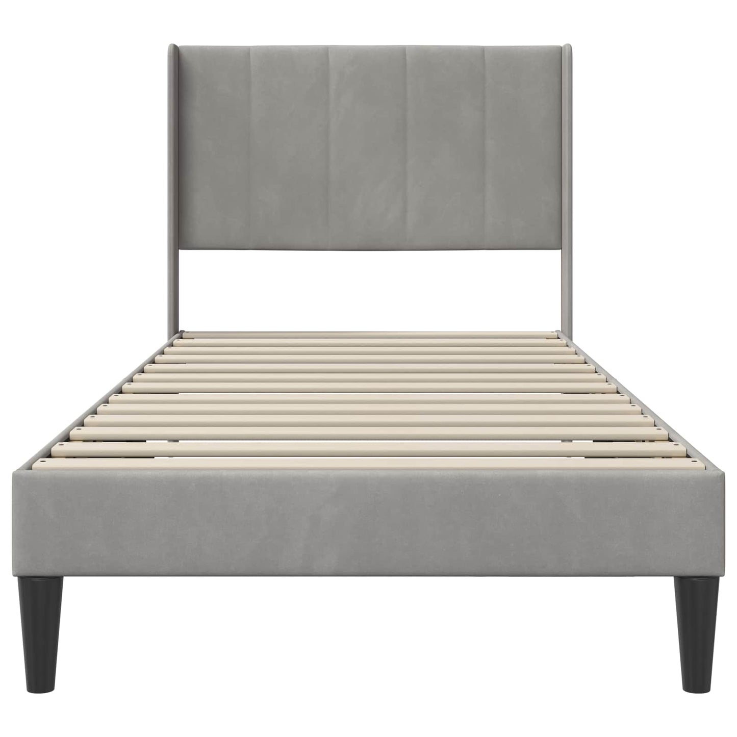 Struttura del letto Grigio Chiaro 100 x 200 cm Velluto | homemem39