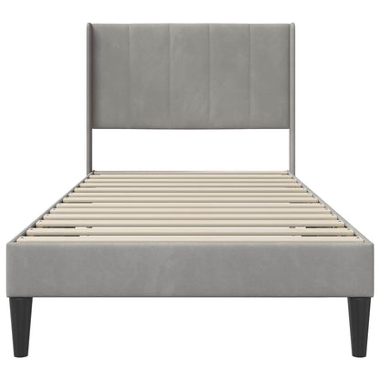 Struttura del letto Grigio Chiaro 100 x 200 cm Velluto | homemem39