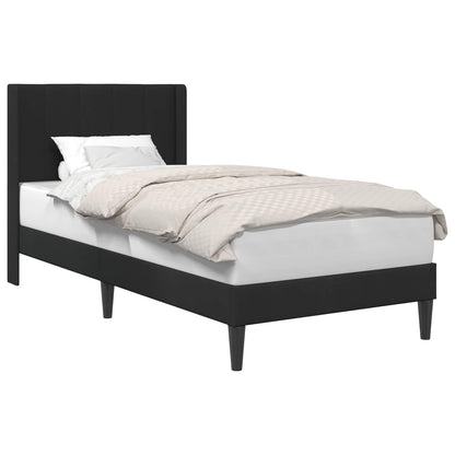 Struttura del letto con testiera Nero 100 x 200 cm Velluto | homemem39