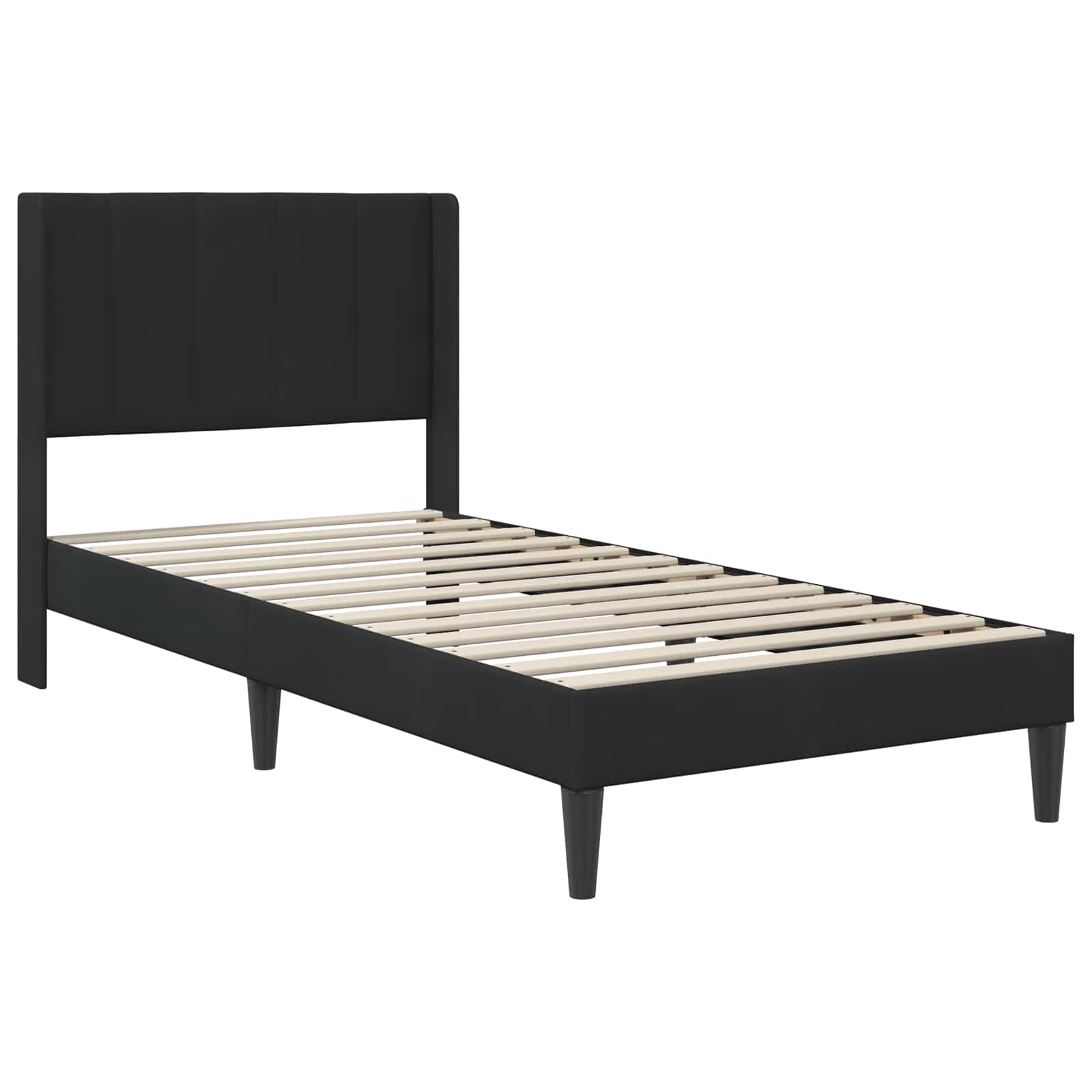 Struttura del letto con testiera Nero 100 x 200 cm Velluto | homemem39