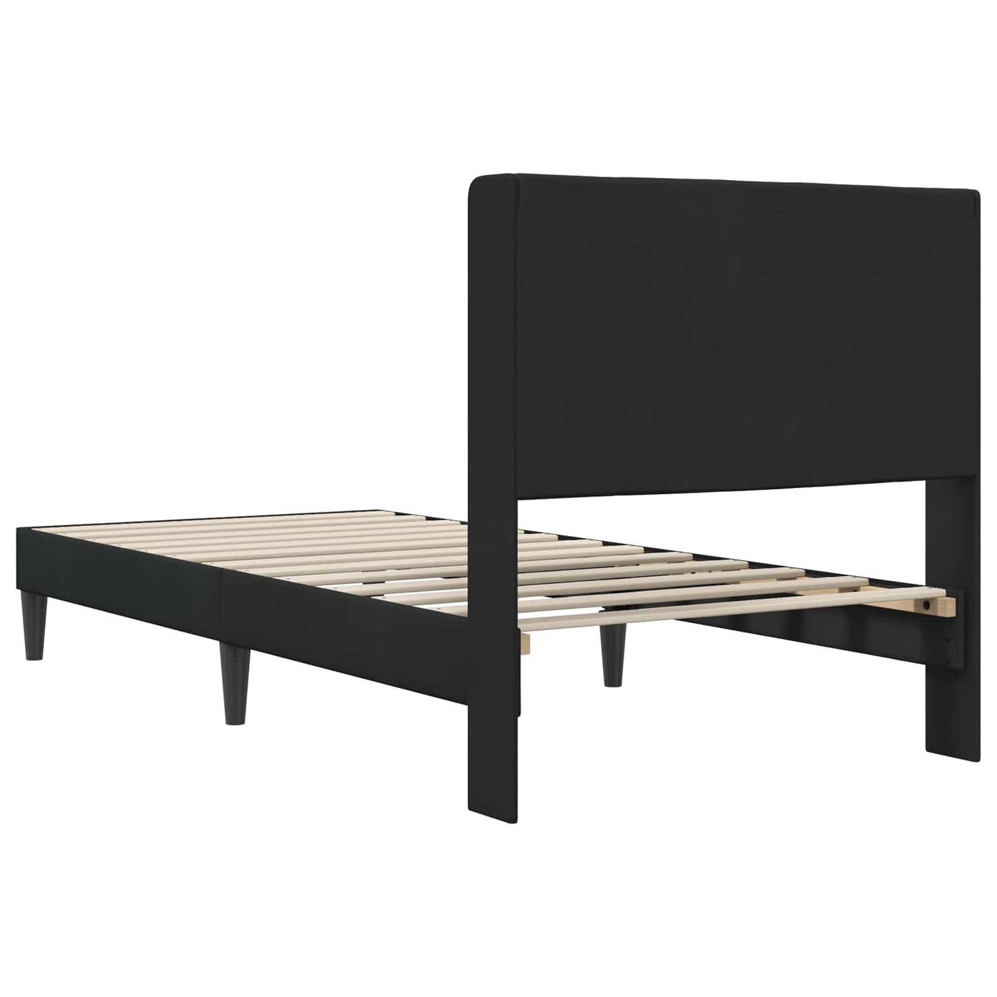 Struttura del letto con testiera Nero 100 x 200 cm Velluto | homemem39