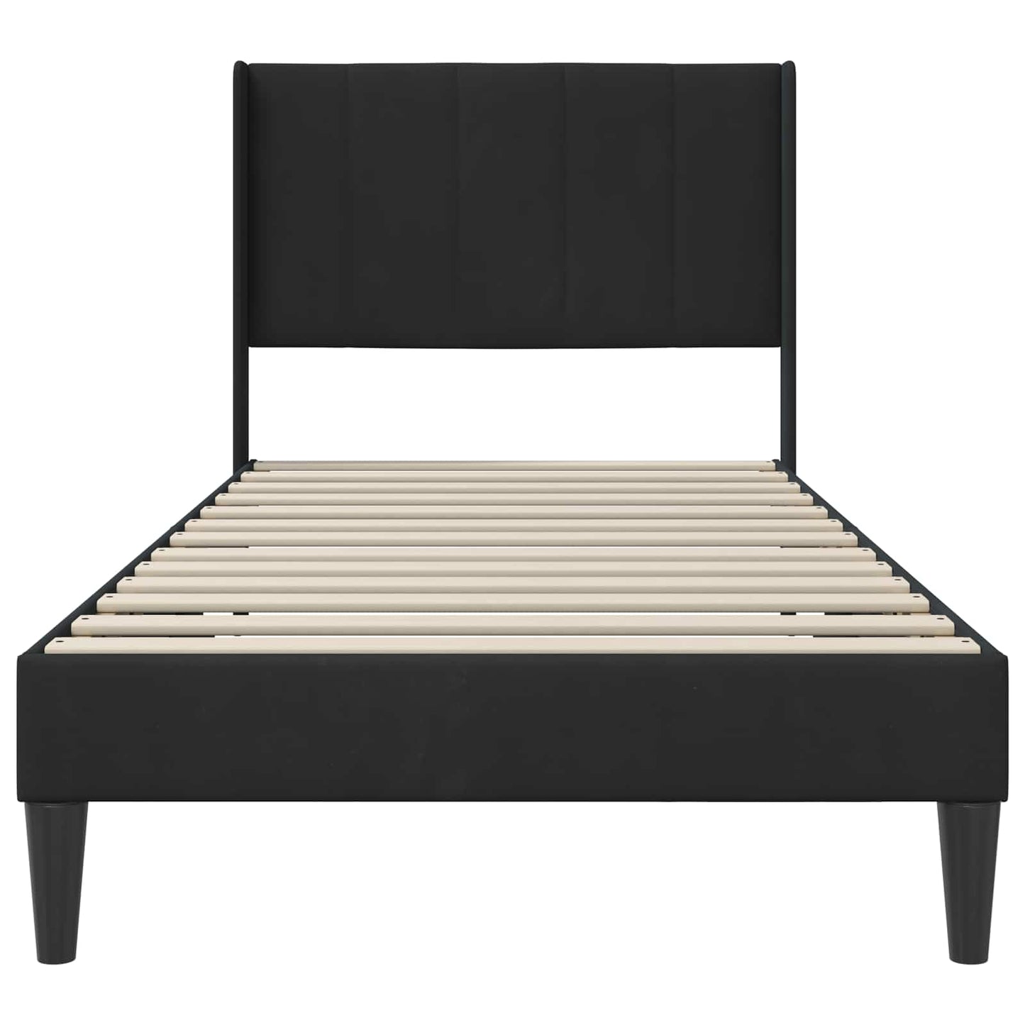 Struttura del letto con testiera Nero 100 x 200 cm Velluto | homemem39