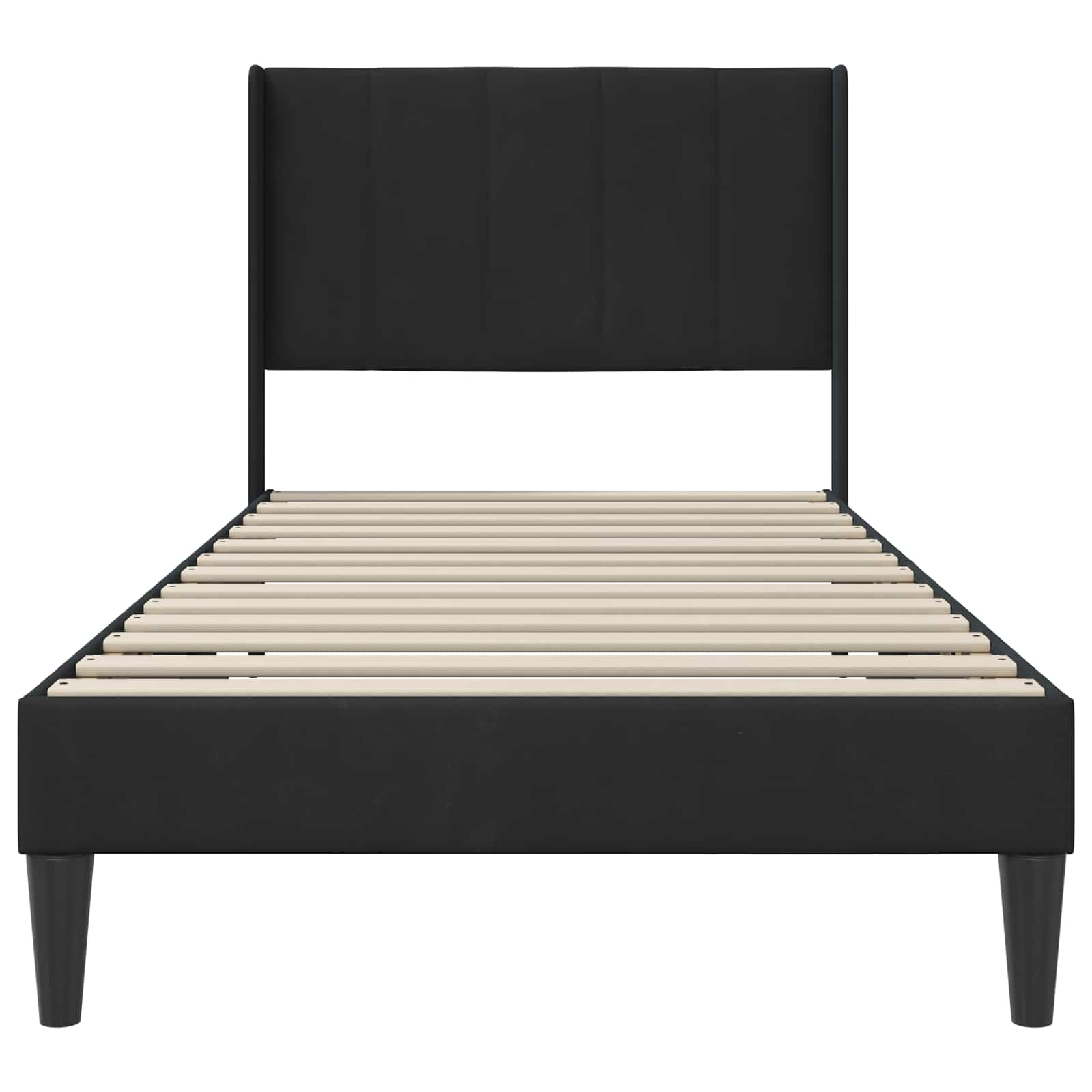 Struttura del letto con testiera Nero 100 x 200 cm Velluto | homemem39