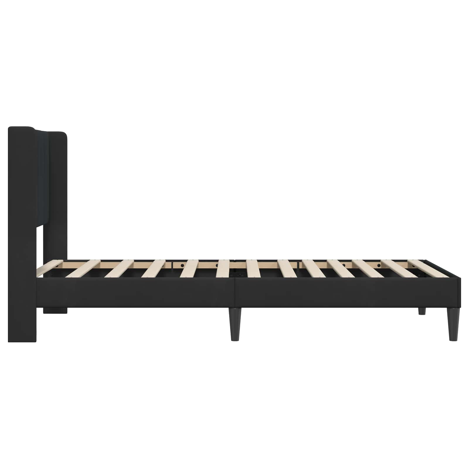 Struttura del letto con testiera Nero 100 x 200 cm Velluto | homemem39