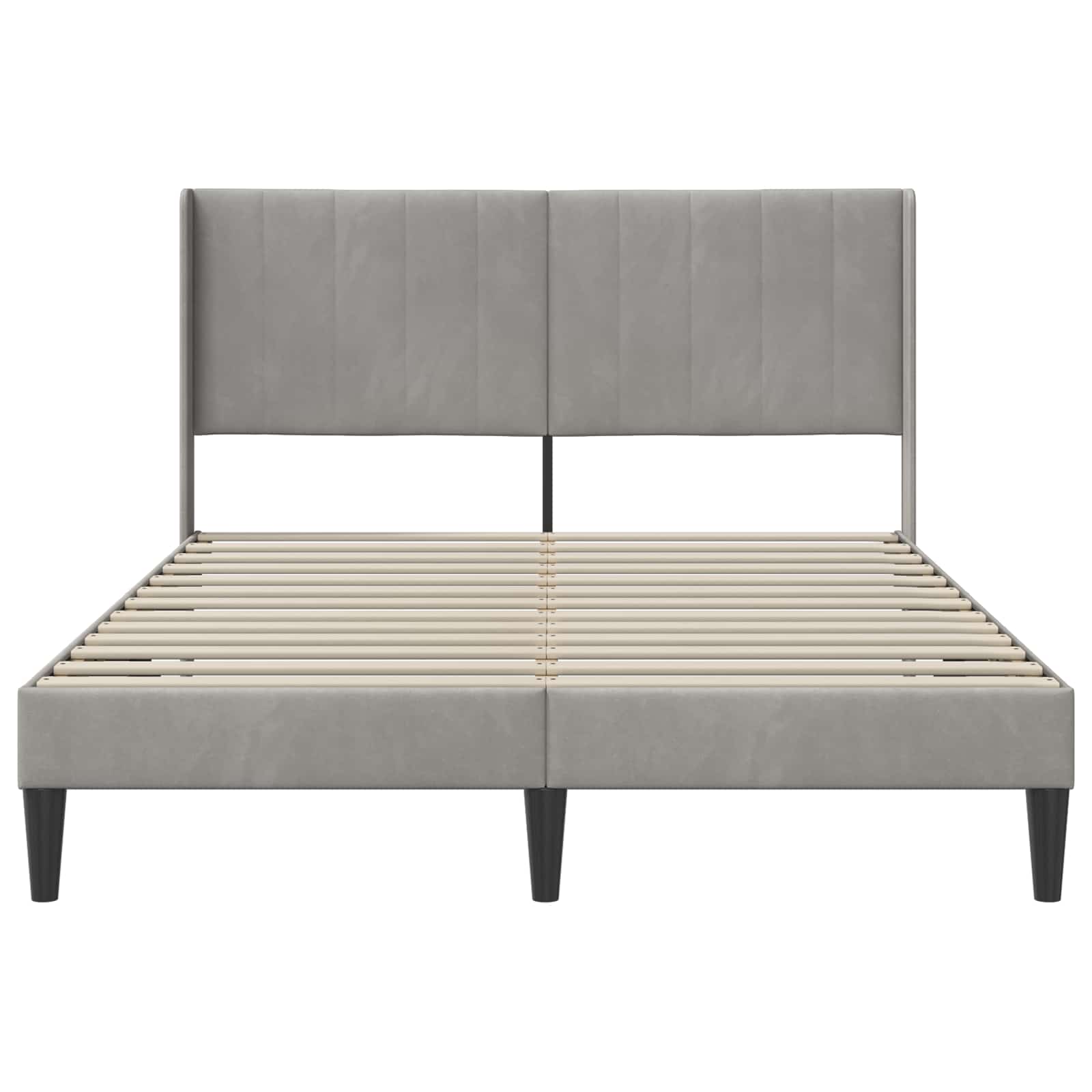 Struttura del letto Grigio Chiaro 120 x 190 cm Velluto | homemem39