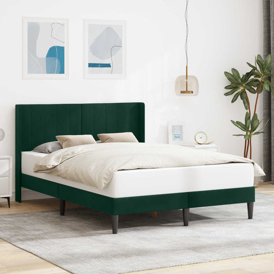 Struttura del letto Verde Scuro 120 x 190 cm Velluto | homemem39
