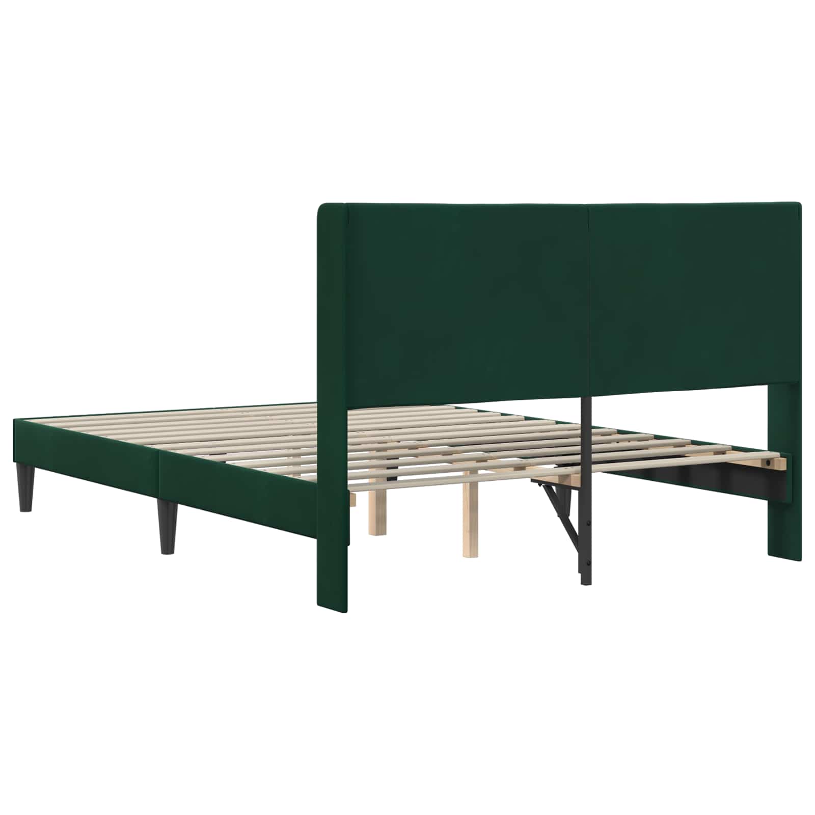Struttura del letto Verde Scuro 120 x 190 cm Velluto | homemem39