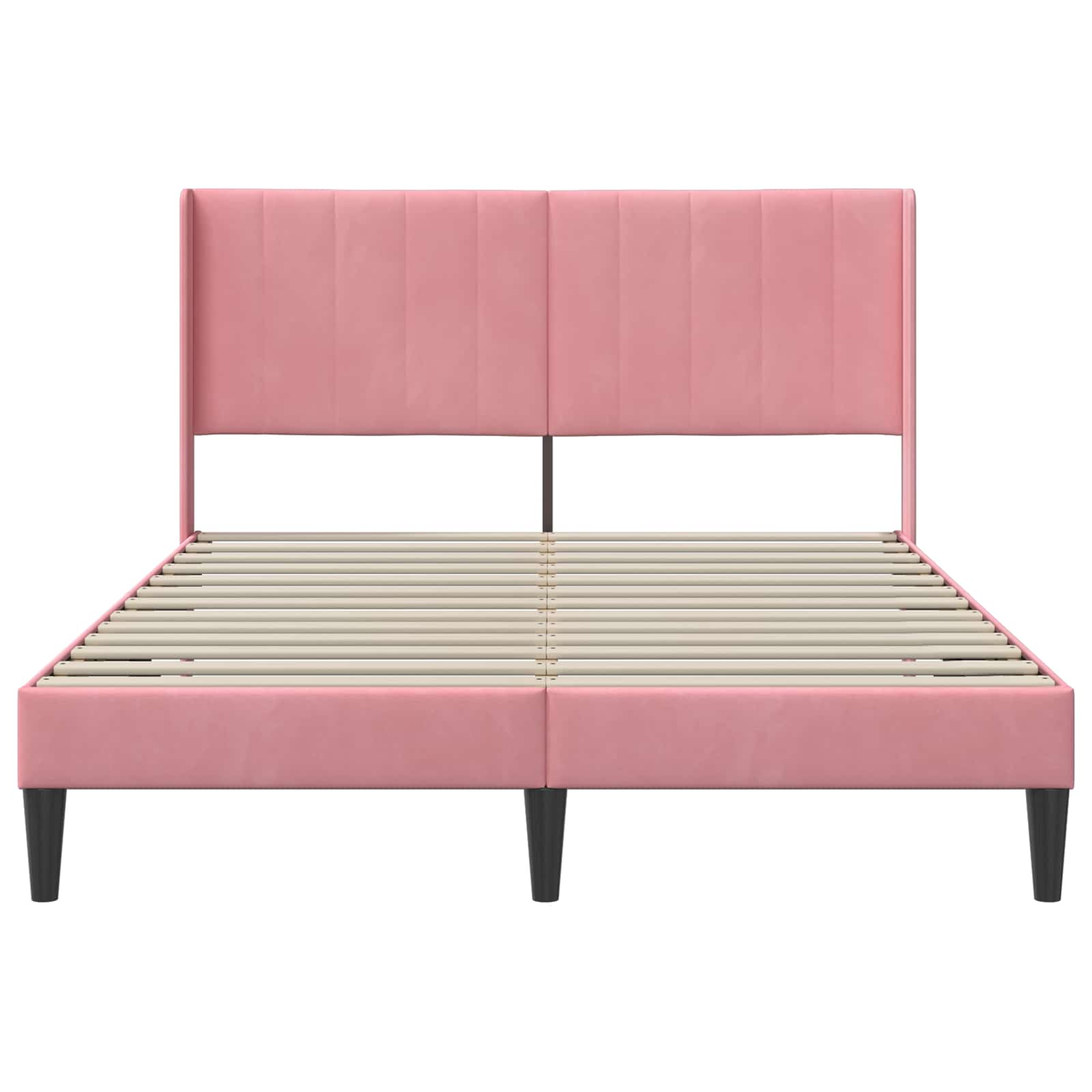 Struttura del letto con testiera Rosa 120 x 190 cm Velluto | homemem39