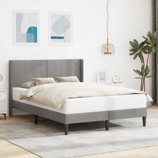 Struttura del letto Grigio Chiaro 120 x 200 cm Velluto | homemem39