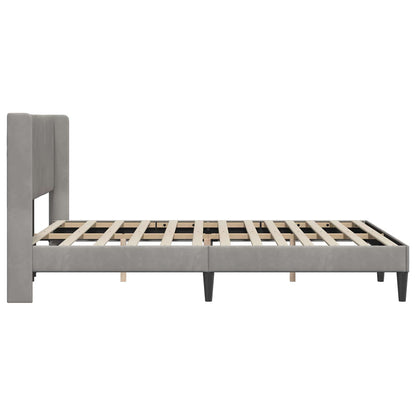 Struttura del letto Grigio Chiaro 120 x 200 cm Velluto | homemem39