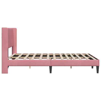 Struttura del letto con testiera Rosa 120 x 200 cm Velluto | homemem39