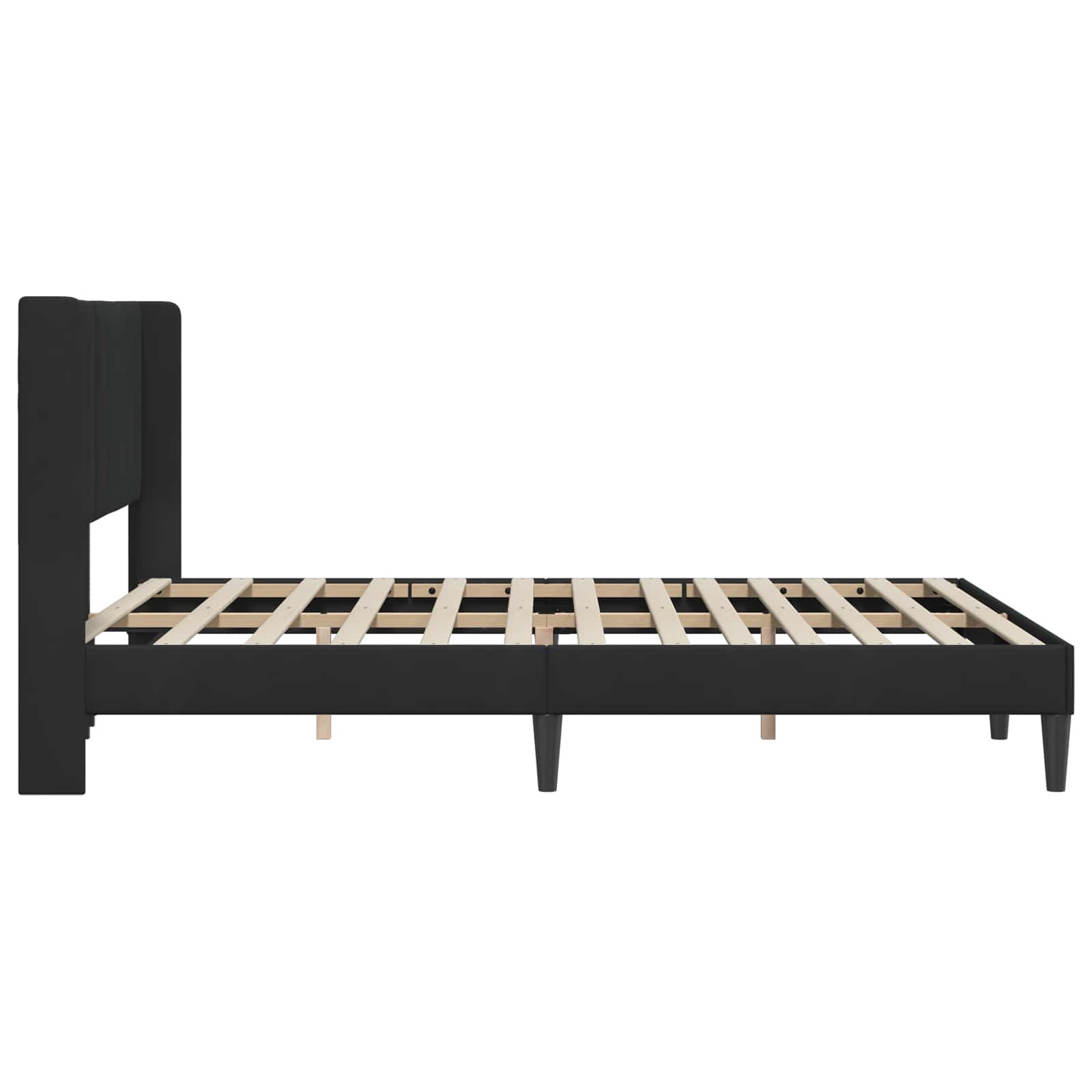 Struttura del letto con testiera Nero 120 x 200 cm Velluto | homemem39
