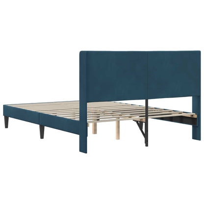 Struttura del letto con testiera Blu 120 x 200 cm Velluto | homemem39