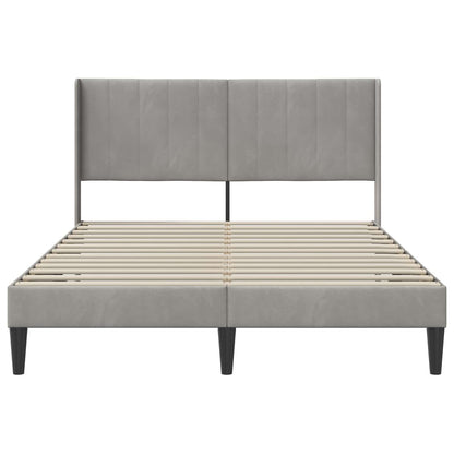 Struttura del letto Grigio Chiaro 140 x 190 cm Velluto | homemem39