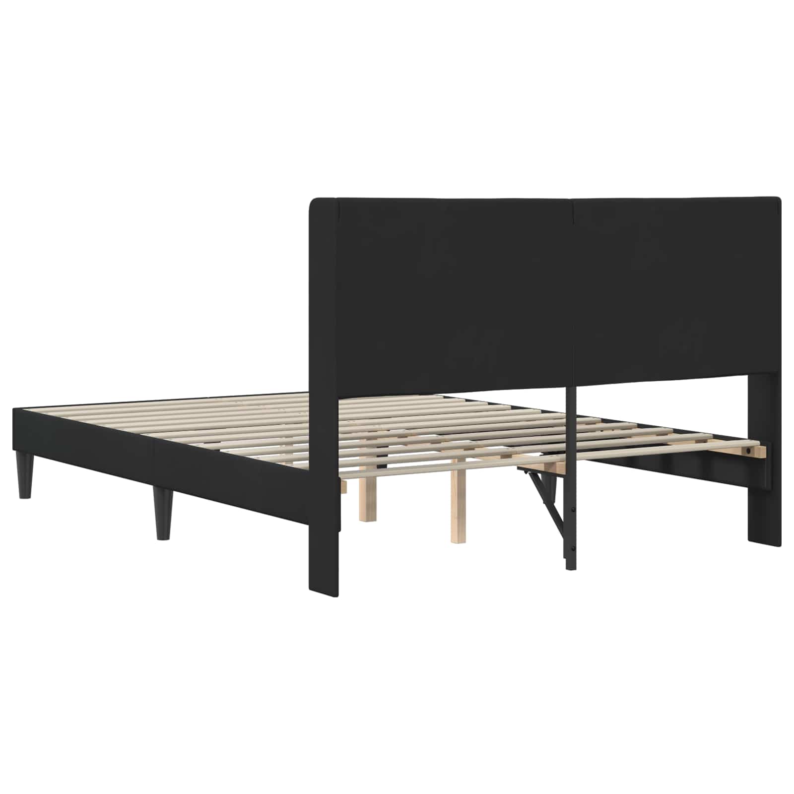 Struttura del letto con testiera Nero 140 x 190 cm Velluto | homemem39