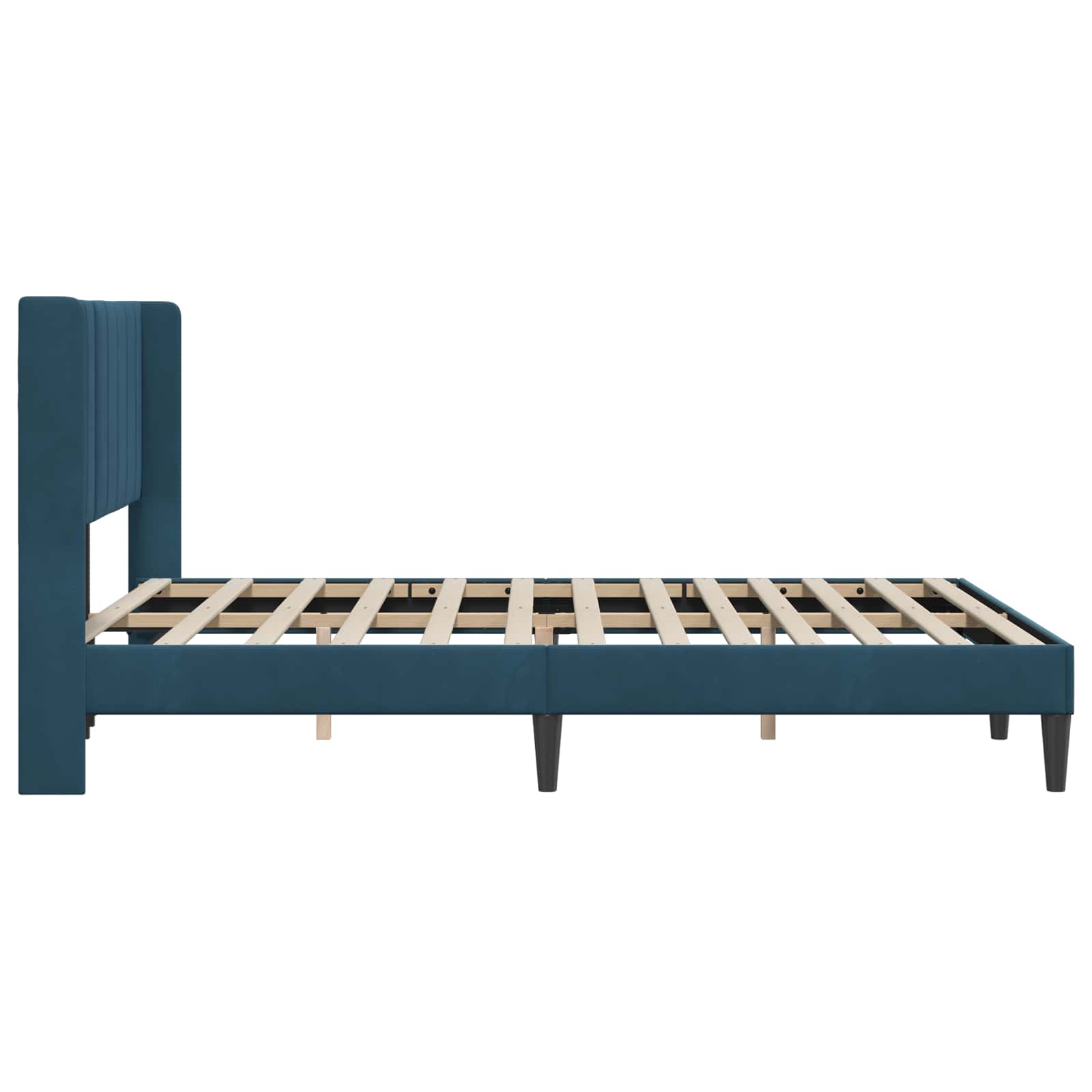 Struttura del letto con testiera Blu 140 x 190 cm Velluto | homemem39