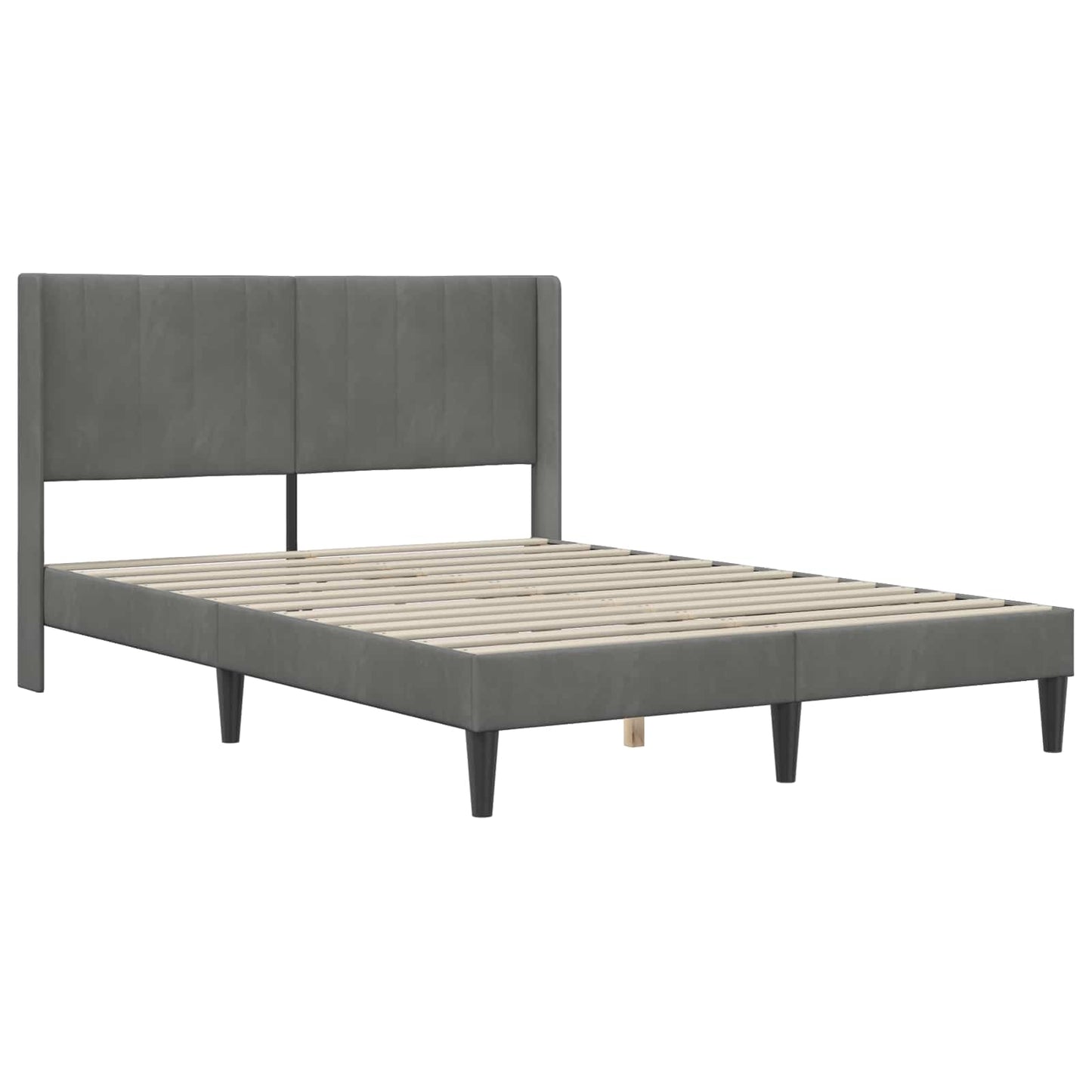 Struttura del letto Grigio Scuro 140 x 200 cm Velluto | homemem39