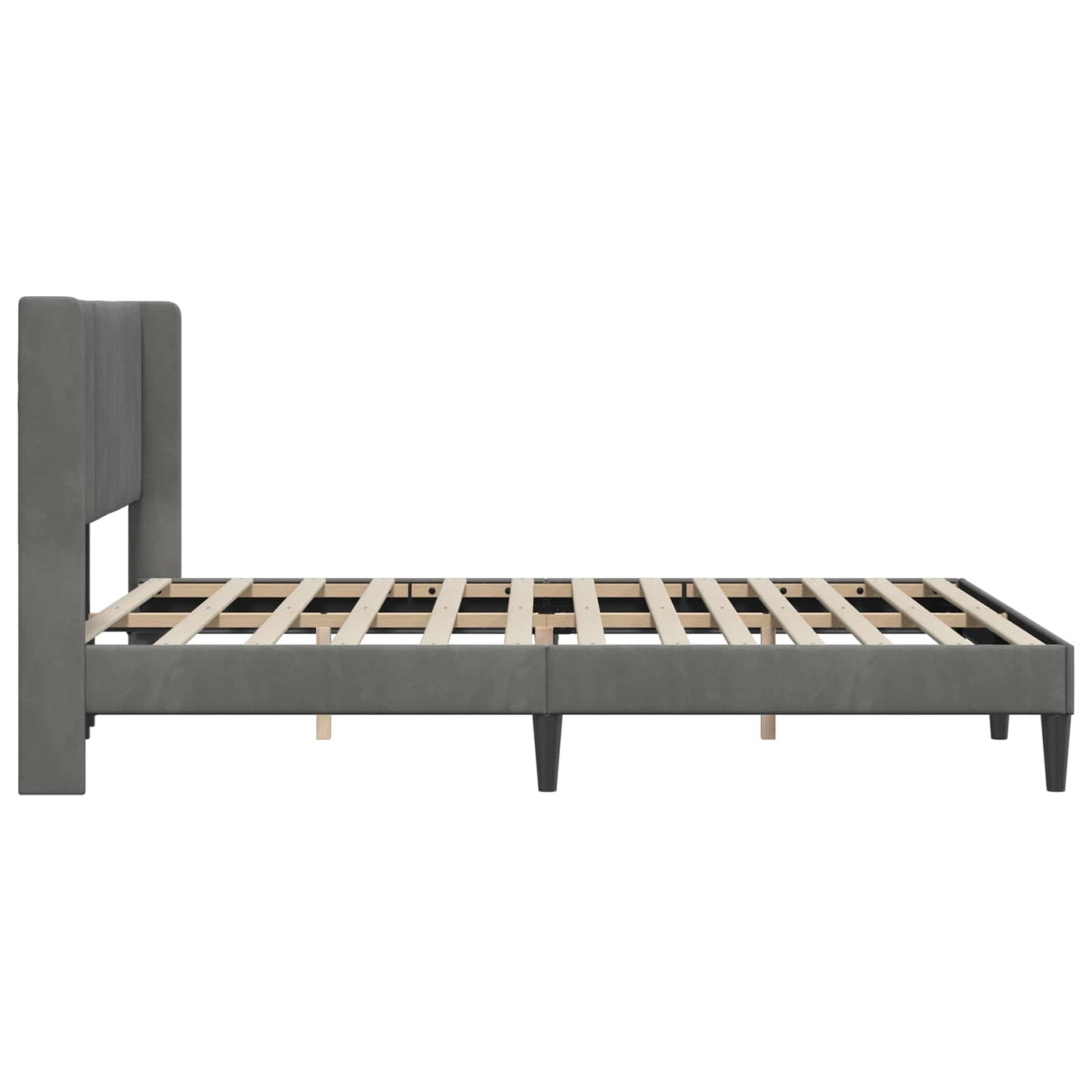 Struttura del letto Grigio Scuro 140 x 200 cm Velluto | homemem39