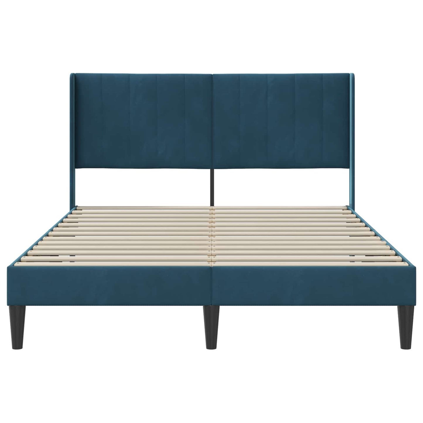 Struttura del letto con testiera Blu 140 x 200 cm Velluto | homemem39