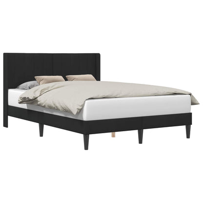 Struttura del letto con testiera Nero 160 x 200 cm Velluto | homemem39