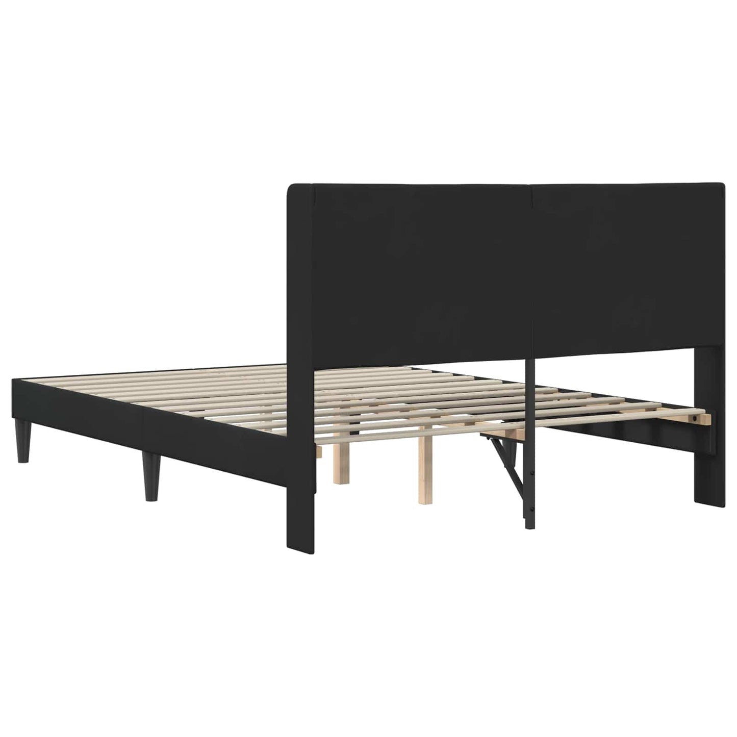 Struttura del letto con testiera Nero 160 x 200 cm Velluto | homemem39