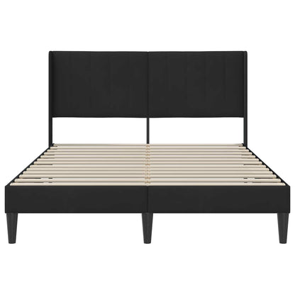 Struttura del letto con testiera Nero 160 x 200 cm Velluto | homemem39