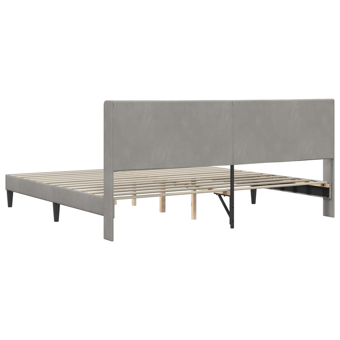 Struttura del letto Grigio Chiaro 180 x 200 cm Velluto | homemem39