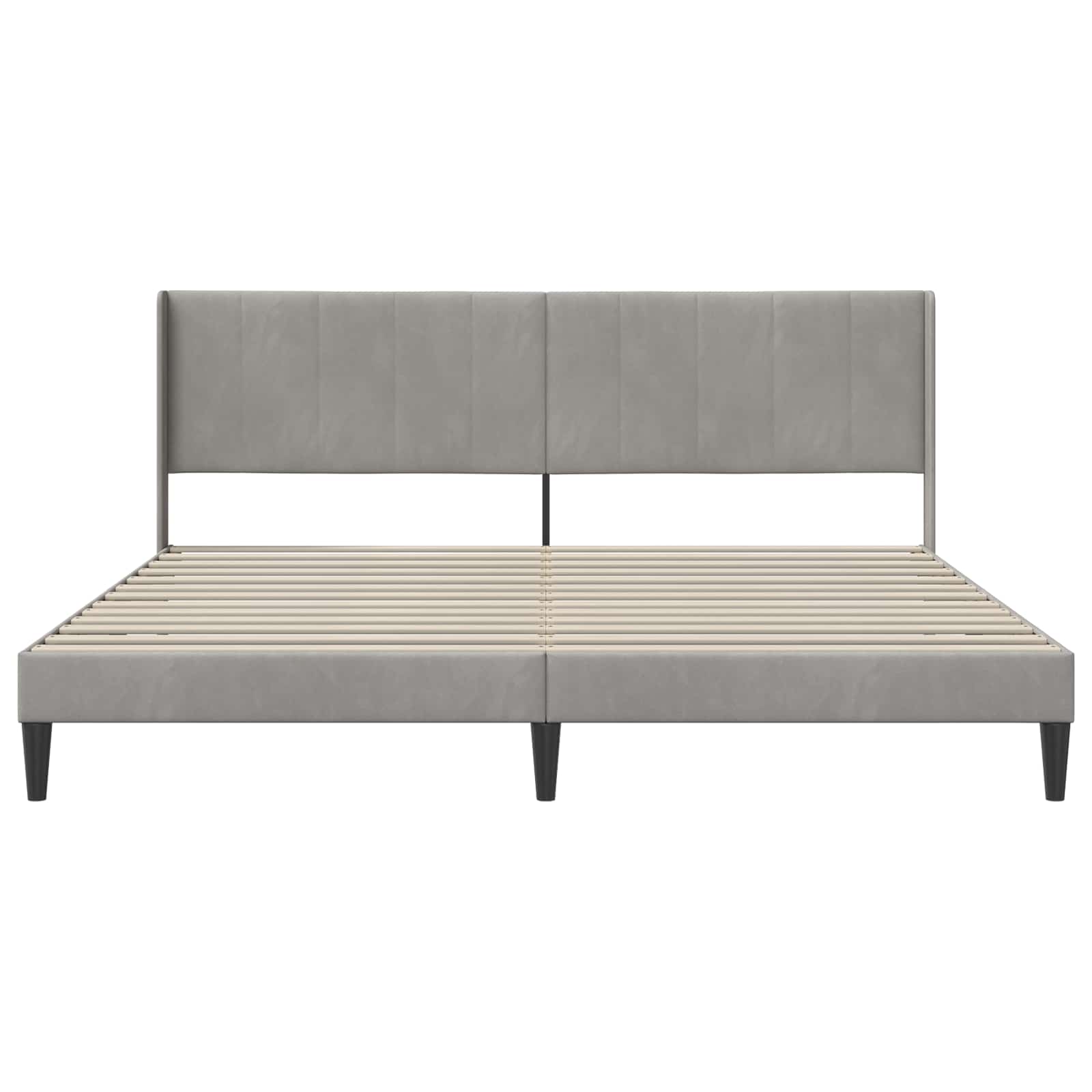 Struttura del letto Grigio Chiaro 180 x 200 cm Velluto | homemem39