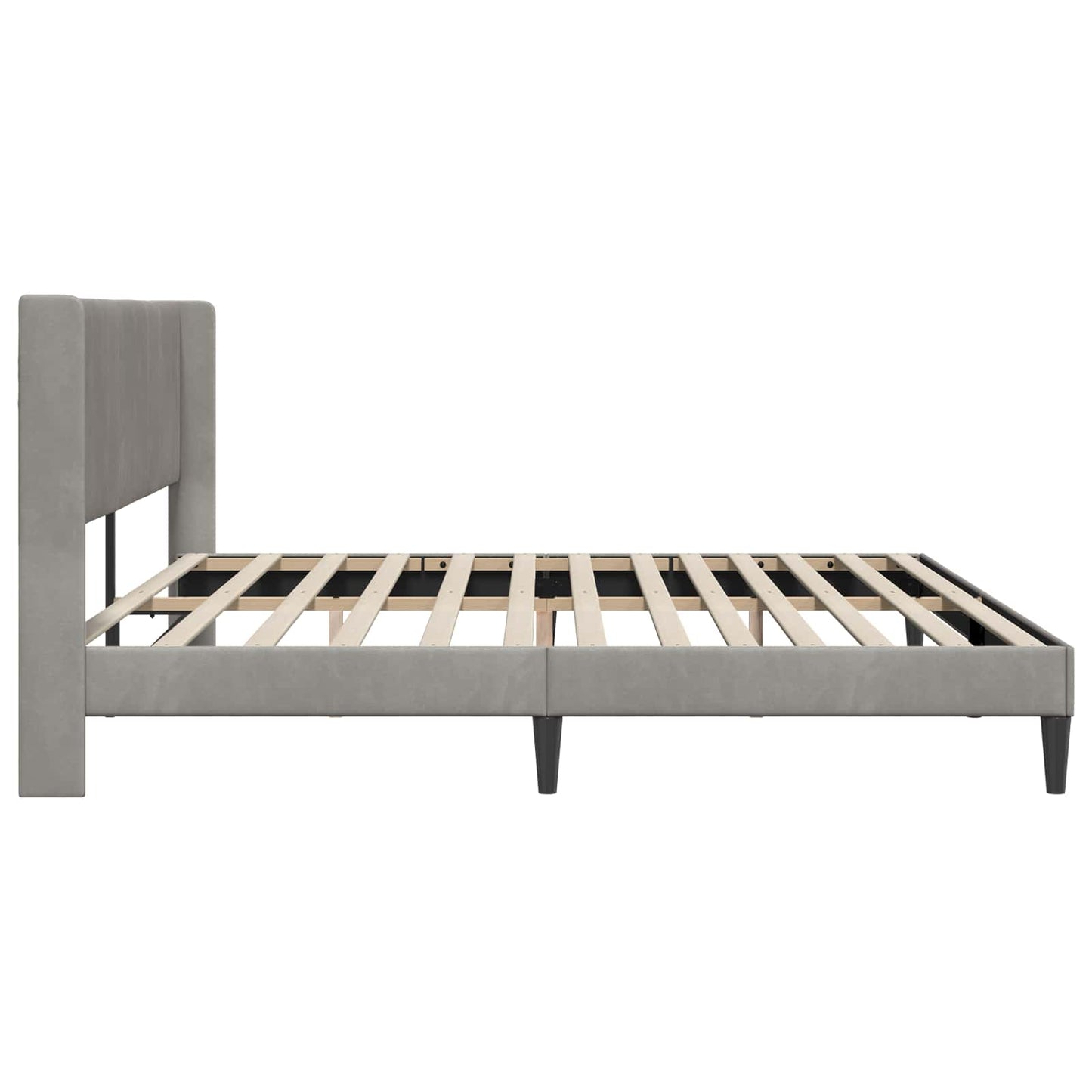 Struttura del letto Grigio Chiaro 180 x 200 cm Velluto | homemem39