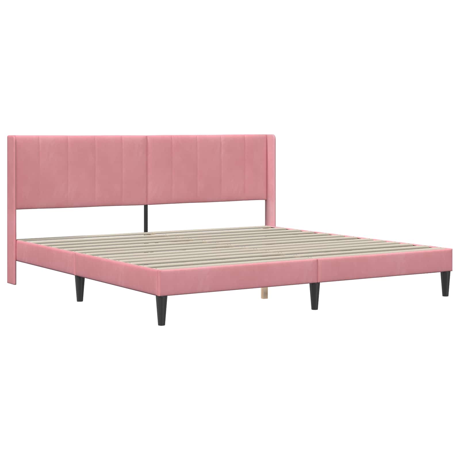 Struttura del letto con testiera Rosa 180 x 200 cm Velluto | homemem39