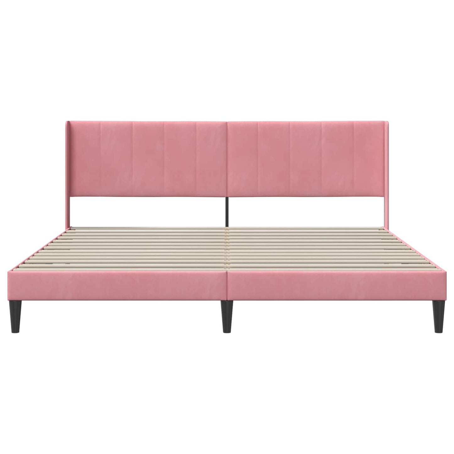 Struttura del letto con testiera Rosa 180 x 200 cm Velluto | homemem39