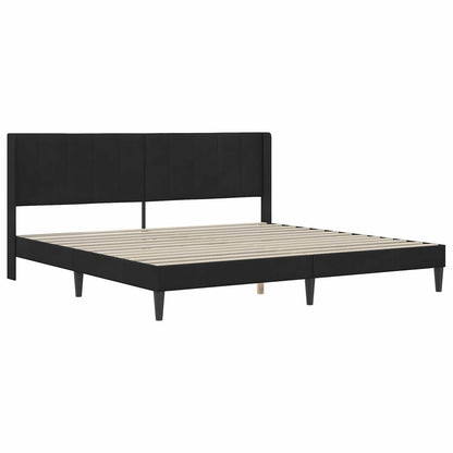 Struttura del letto con testiera Nero 180 x 200 cm Velluto | homemem39