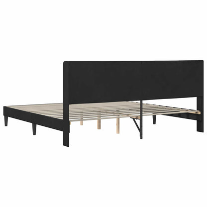 Struttura del letto con testiera Nero 180 x 200 cm Velluto | homemem39