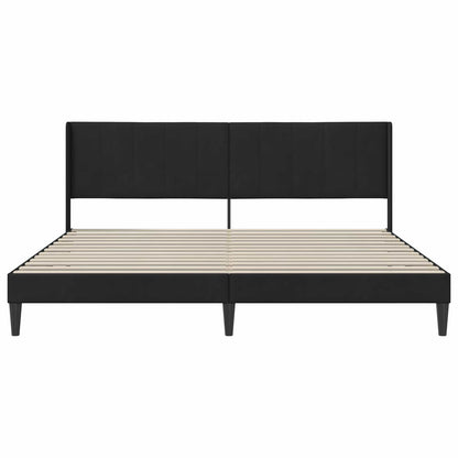Struttura del letto con testiera Nero 180 x 200 cm Velluto | homemem39