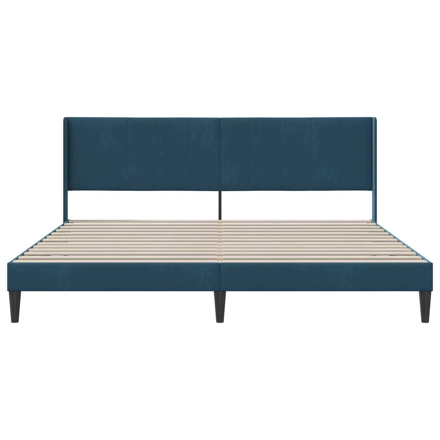 Struttura del letto con testiera Blu 180 x 200 cm Velluto | homemem39