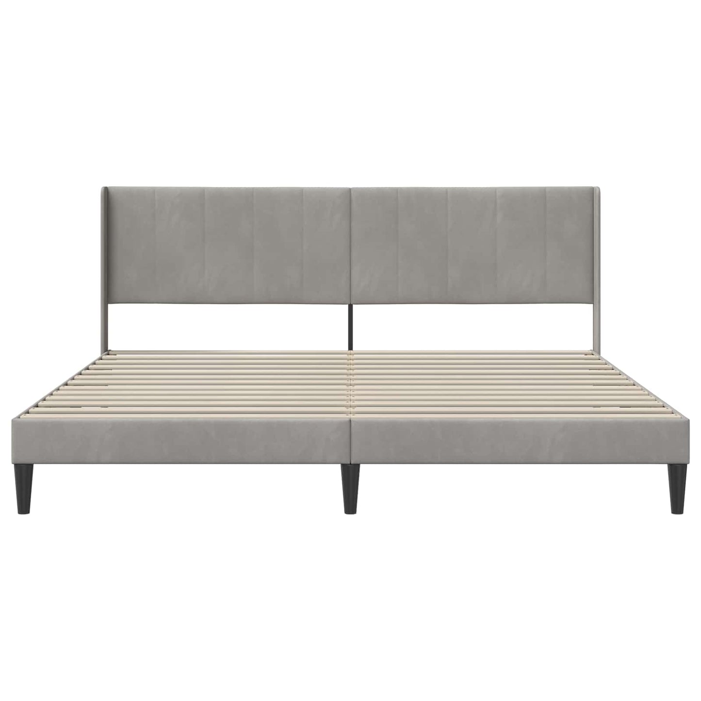 Struttura del letto Grigio Chiaro 200 x 200 cm Velluto | homemem39