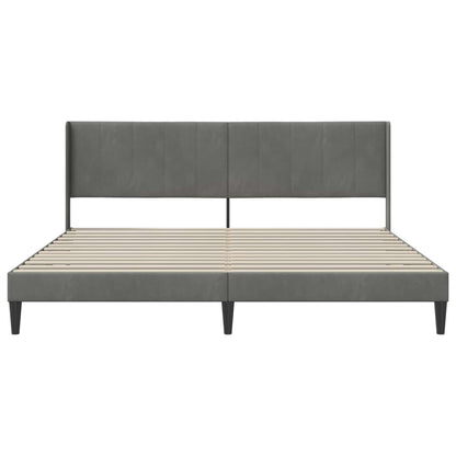 Struttura del letto Grigio Scuro 200 x 200 cm Velluto | homemem39