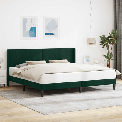 Struttura del letto Verde Scuro 200 x 200 cm Velluto | homemem39
