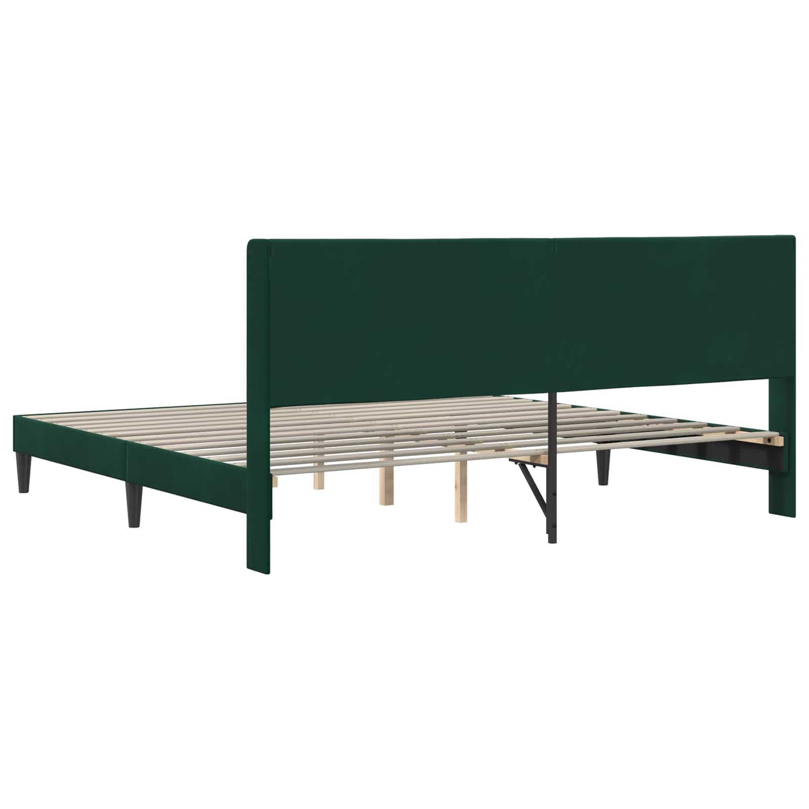 Struttura del letto Verde Scuro 200 x 200 cm Velluto | homemem39